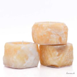 Bougeoir en Calcite jaune