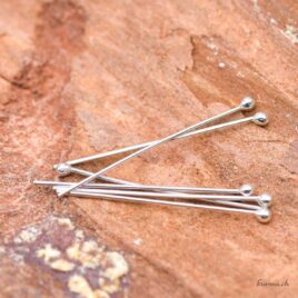Stäbe für Schmuck - Runder Kopf - 25x0.40mm - 925 Silber