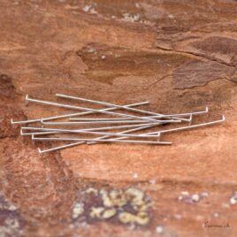 Schmuckstifte - Flacher Kopf - 25x0.4mm - 925er Silber