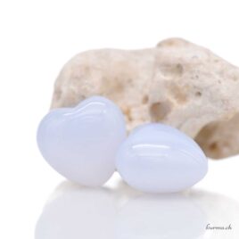 Coeur Calcédoine bleue 2cm