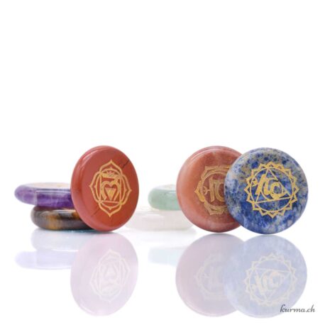Steinscheibe Sortiment 7 Chakras