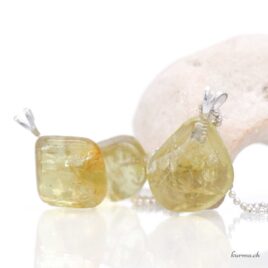 Apatite jaune - Pendentif en argent 925