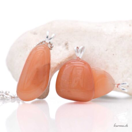 Aventurine orange pendentif en argent 925