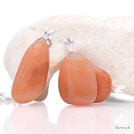 Aventurine orange pendentif en argent 925