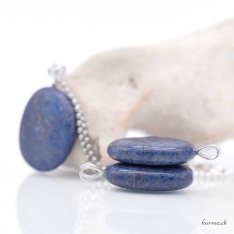 Dumortiérite ovale pendentif en argent 925