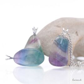 Fluorite pendentif en argent 925
