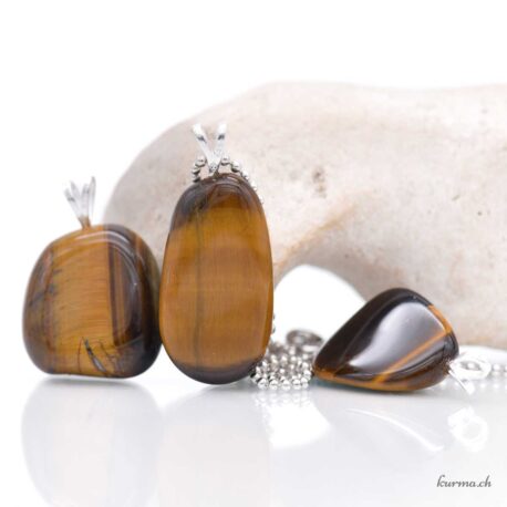 Oeil-de-tigre pendentif en argent 925