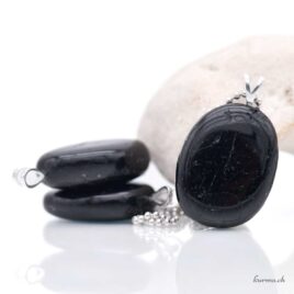 Tourmaline noire pendentif en argent 925