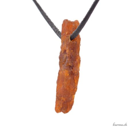 Cyanite - Disthène orange - Pendentif pierre percée