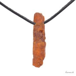Cyanite - Disthène orange - Pendentif pierre percée