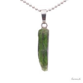 Chrome Diopside brute - Pendentif en argent 925