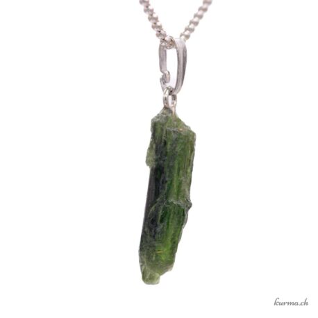 Chrome Diopside brute - Pendentif en argent 925