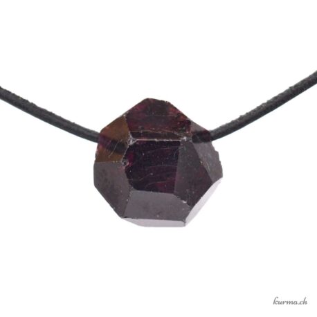 Faceted garnet - Pierced stone pendant