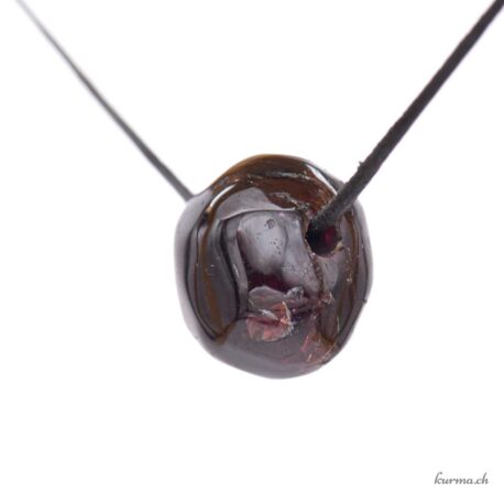 Grenat - Pendentif en pierre percée