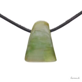 Jade néphrite - Pendentif pierre percée