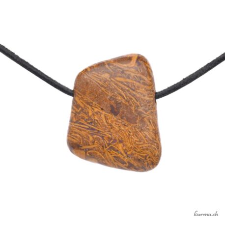 Jaspe serpent - Pendentif pierre percée