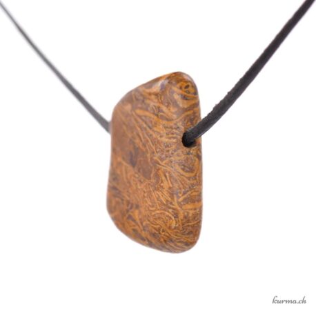 Jaspe serpent - Pendentif pierre percée