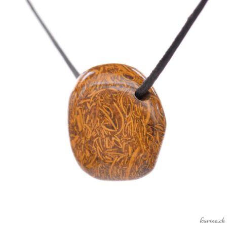 Jaspe serpent - Pendentif pierre percée