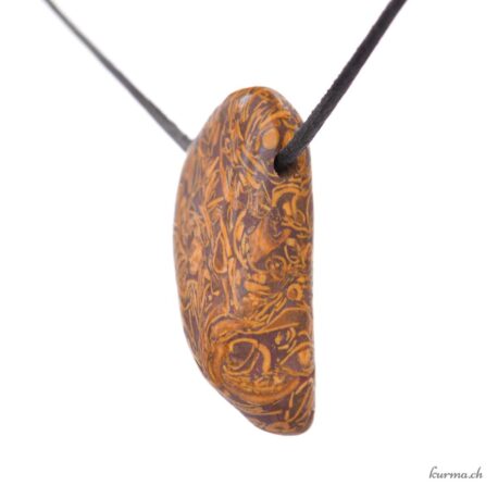 Jaspe serpent - Pendentif pierre percée