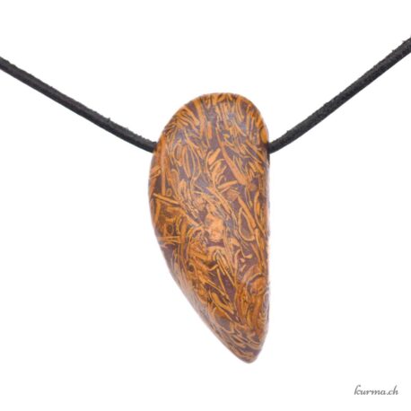 Jaspe serpent - Pendentif pierre percée