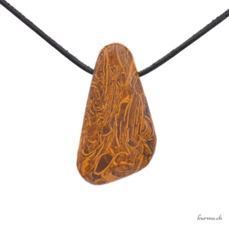 Jaspe serpent - Pendentif pierre percée