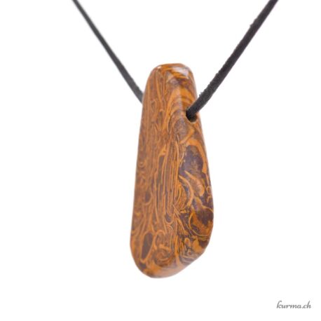 Jaspe serpent - Pendentif pierre percée