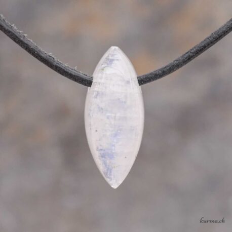 Labradorite blanche - Pendentif pierre percée