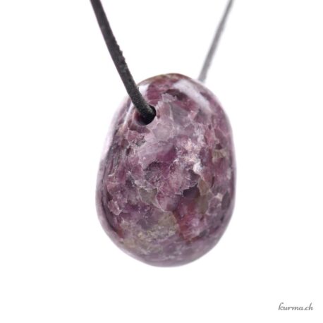 Lépidolite - Pendentif pierre percée
