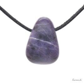 Lépidolite - Pendentif pierre percée