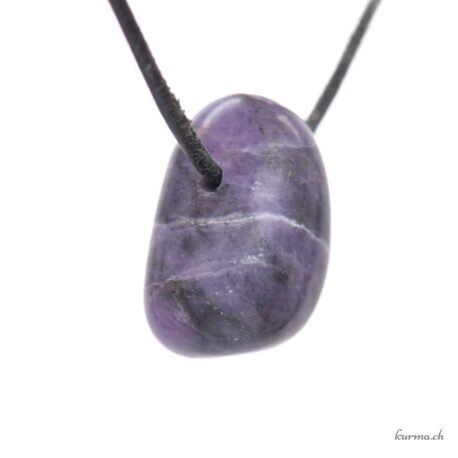 Lépidolite - Pendentif pierre percée