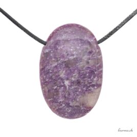 Lépidolite - Pendentif pierre percée