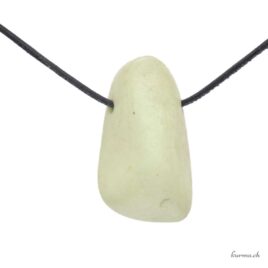 Magnésite citron - Collier en pierre percée