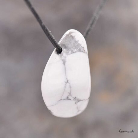 Magnesite - Pierced stone pendant
