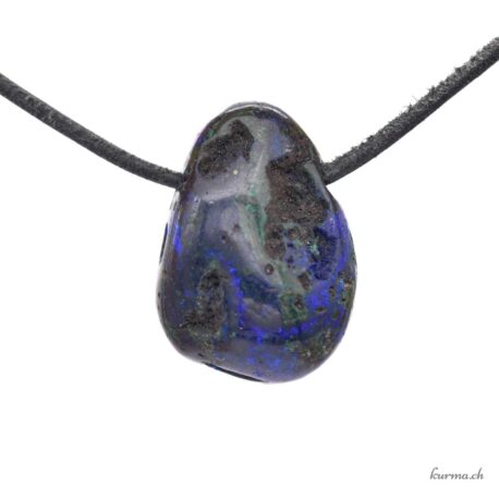 Azurite-Malachite - Pierced stone pendant