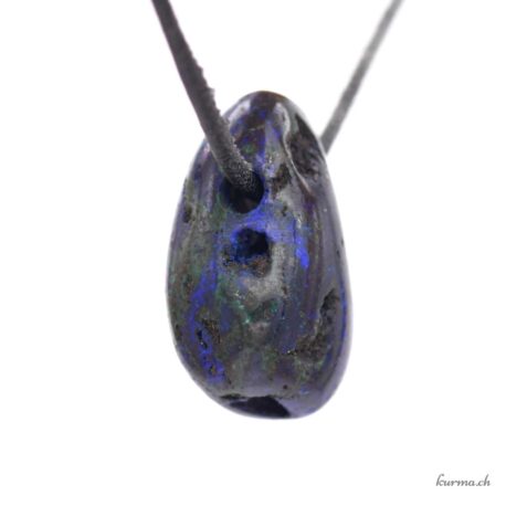 Azurite-Malachite - Pierced stone pendant