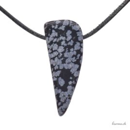 Obsidienne flocon de neige - Pendentif