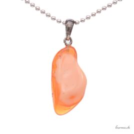 Opale de feu pendentif en argent 925