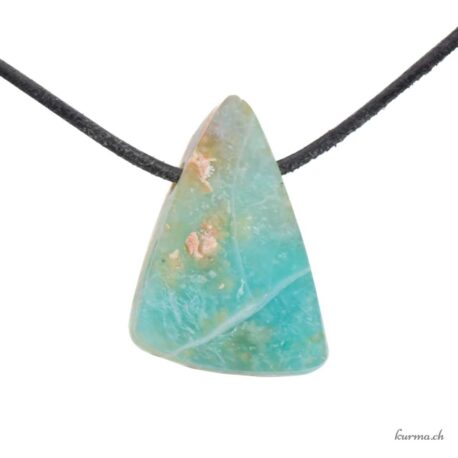 Opale des Andes bleue - Pendentif en pierre percée