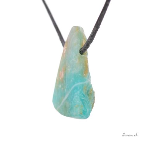Opale des Andes bleue - Pendentif en pierre percée