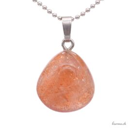 Pierre du soleil pendentif en argent 925