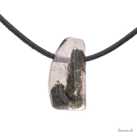 Quartz lodolite 'Quartz chaman'- Pendentif en pierre percée