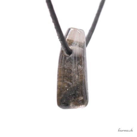 Quartz lodolite 'Quartz chaman'- Pendentif en pierre percée