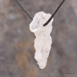 Quartz à âme ou Faden - Pendentif en pierre percée