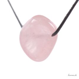 Quartz rose - Bijou en pierre percée