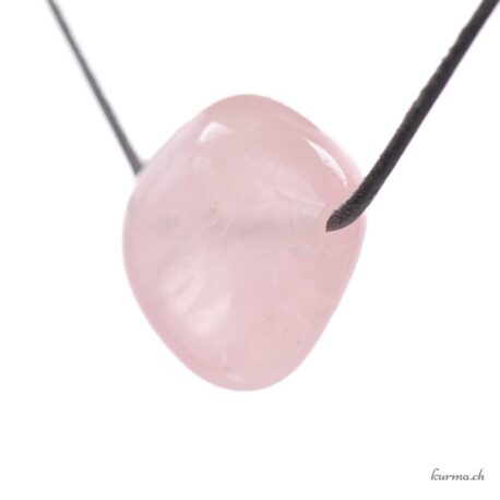 Quartz rose - Bijou en pierre percée