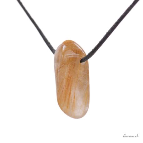 Quartz Rutile - Collier en pierre percée