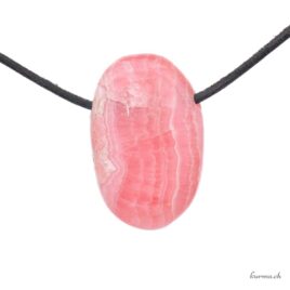 Rhodochrosite - Pendentif en pierre percée