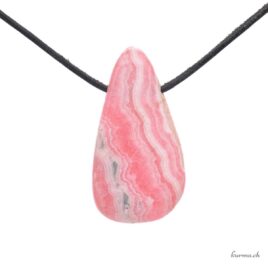 Rhodochrosite - Pendentif en pierre percée
