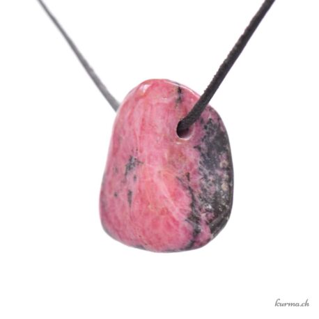 Rhodonite - Pendentif en pierre percée