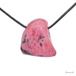 Rhodonite - Pendentif en pierre percée